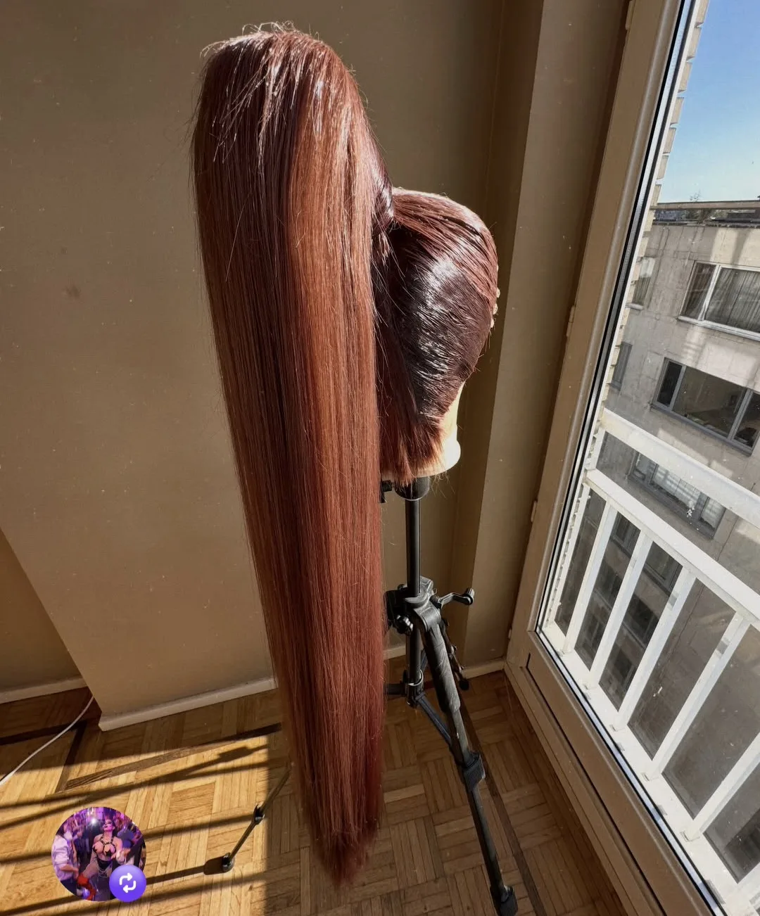 Burgundy Ponytail